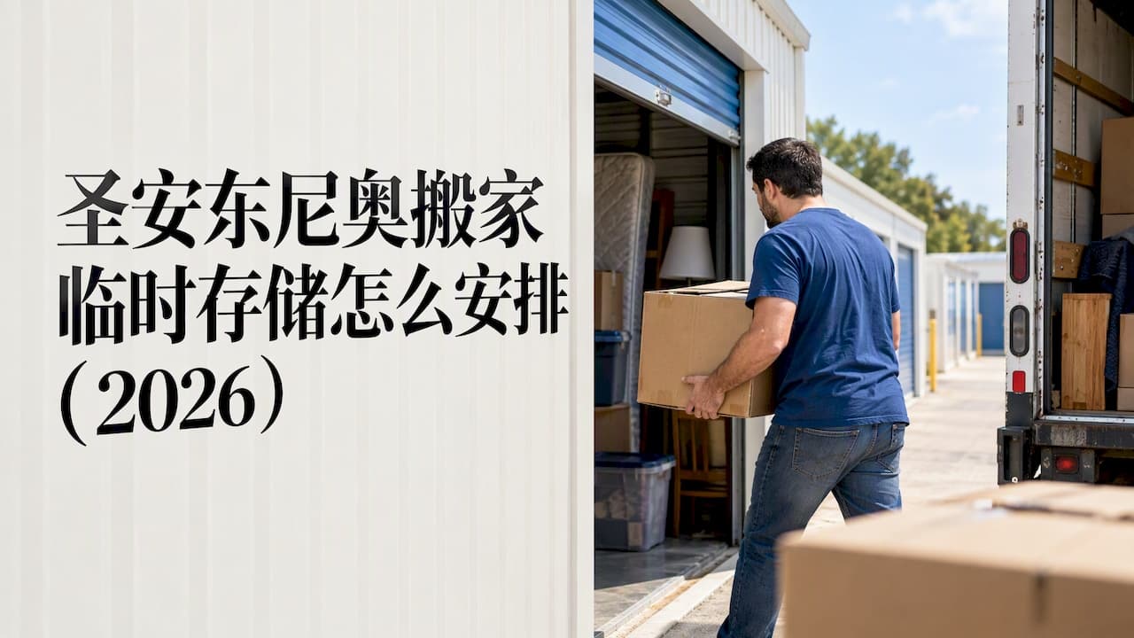 搬家临时存储怎么安排：圣安东尼奥实用指南（2026）
