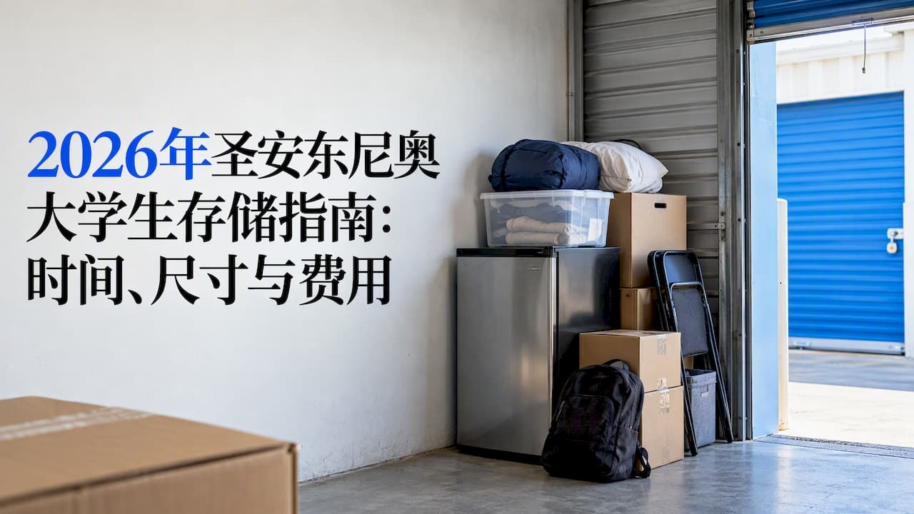 圣安东尼奥大学生存储指南（2026）：时间、尺寸与费用
