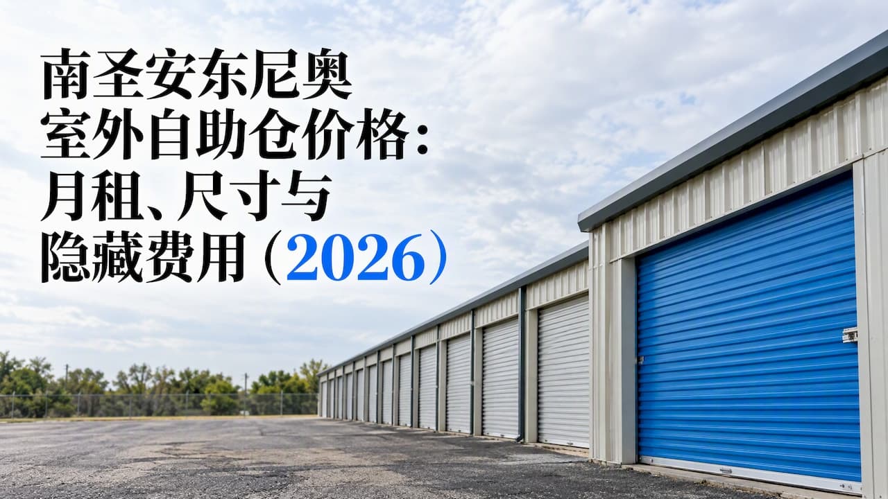 室外自助仓价格指南（2026）：南圣安东尼奥月租、尺寸与隐藏费用