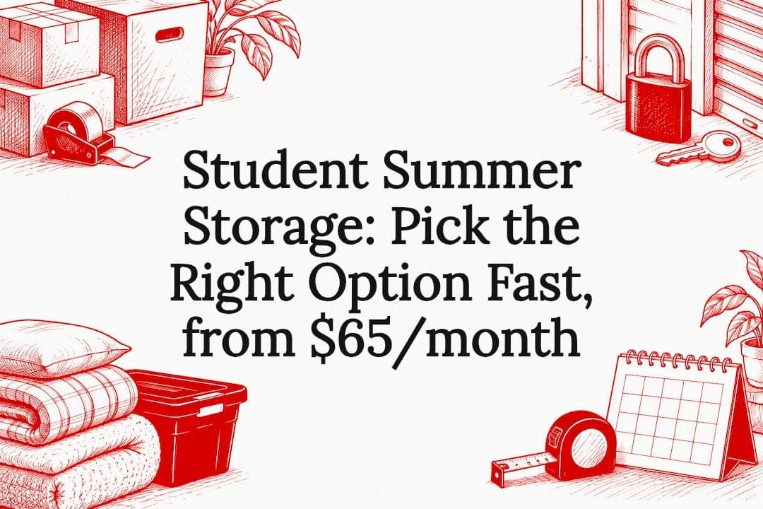 Student Summer Storage: Pick the Right Option Fast, from $65/month