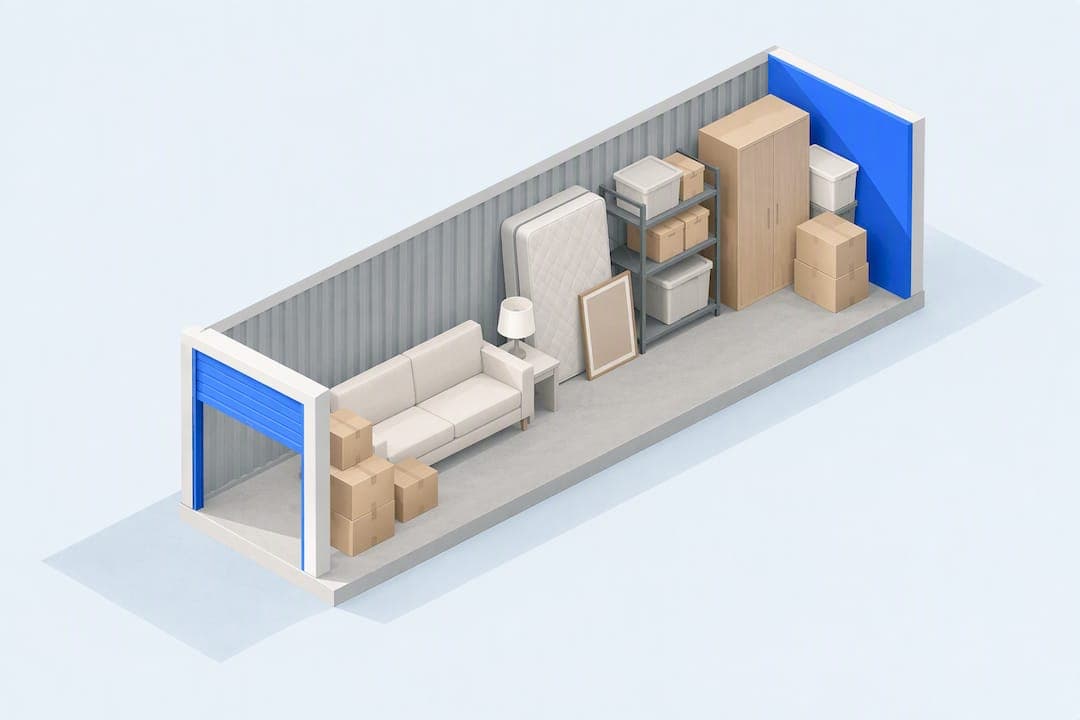 Access a 10x30 Storage Unit Without Digging: 300 sq ft, 2,400 cu ft