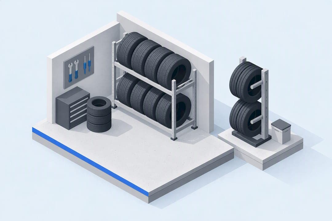 Tire Storage Units: Keep Tires Off Concrete When Garage Space Runs Out