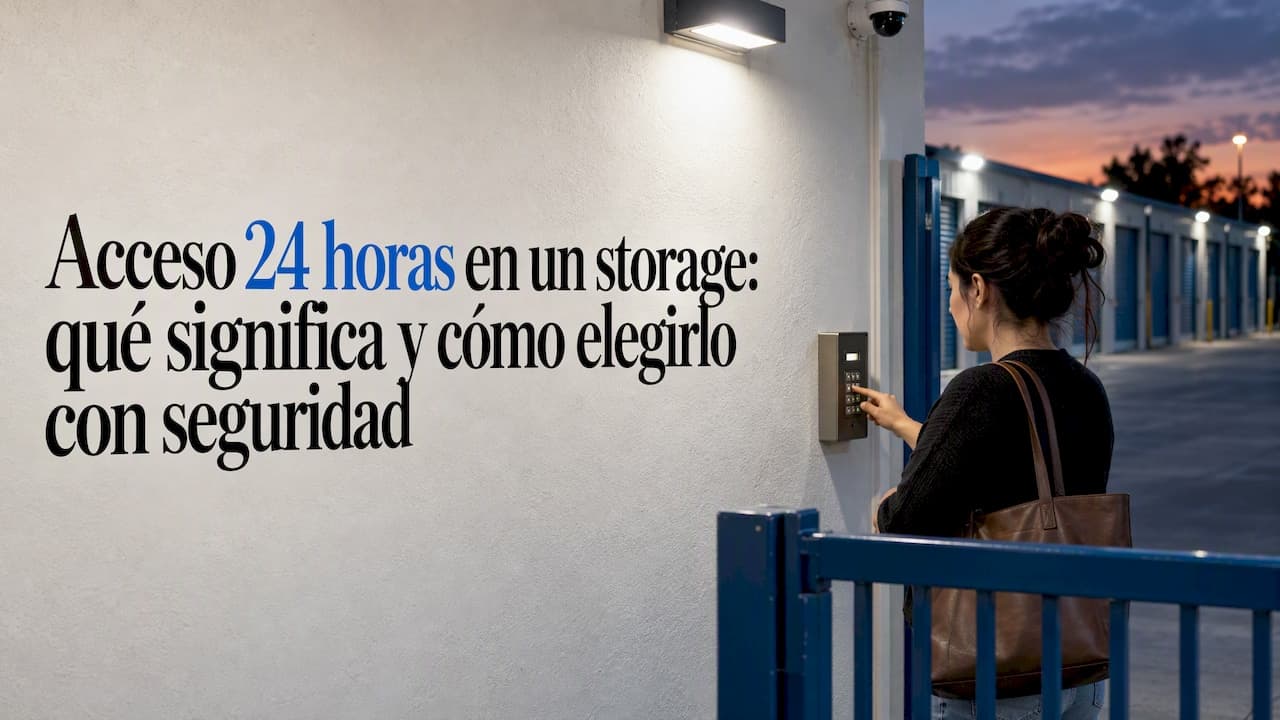 Acceso 24 horas en un storage: qué significa y cómo elegirlo con seguridad
