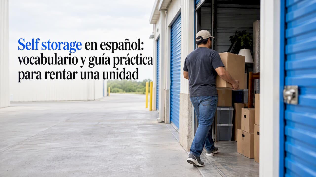 Self storage en español: vocabulario y guía práctica para rentar una unidad