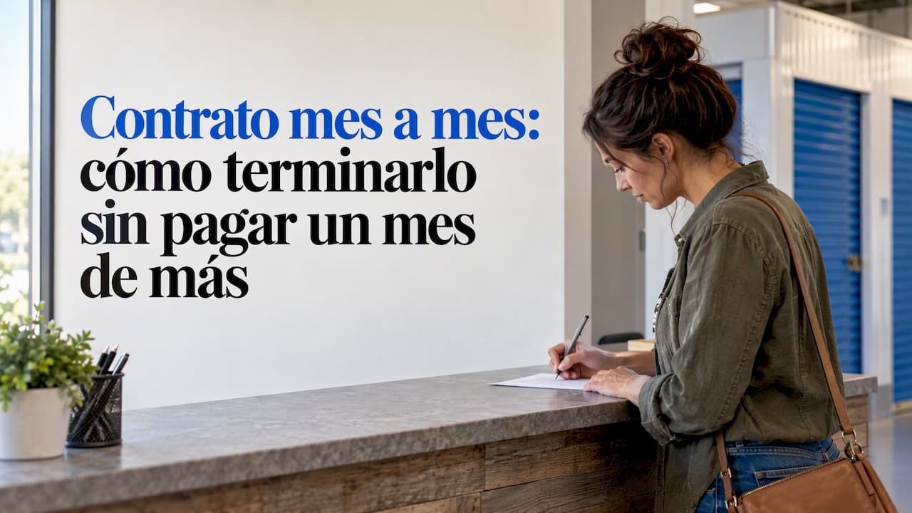Contrato mes a mes: cómo terminarlo sin pagar un mes de más