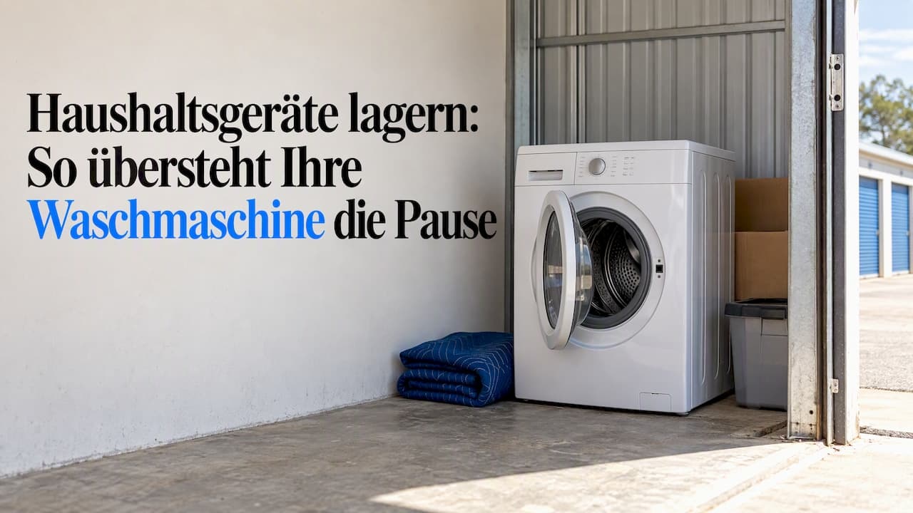Haushaltsgeräte lagern: So übersteht Ihre Waschmaschine die Pause