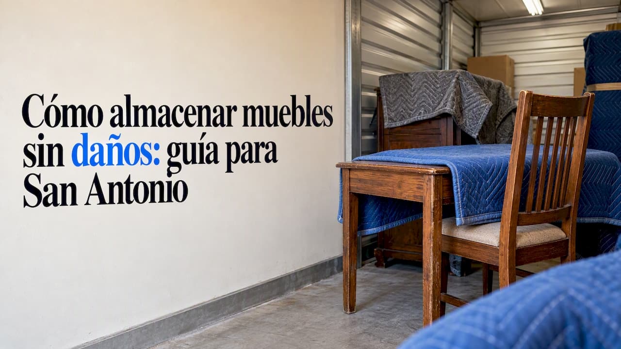 Cómo almacenar muebles sin daños: guía para San Antonio