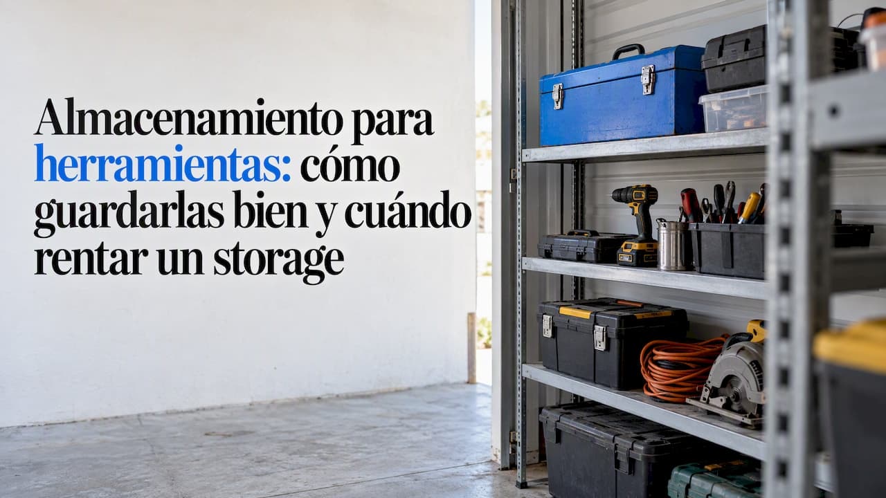 Almacenamiento para herramientas: cómo guardarlas bien y cuándo rentar un storage