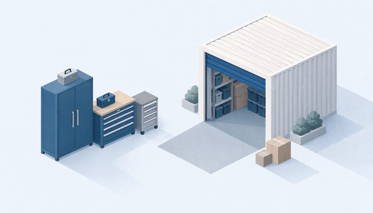 Tool Storage Units: Cabinets, Chests, or a Rented Unit?