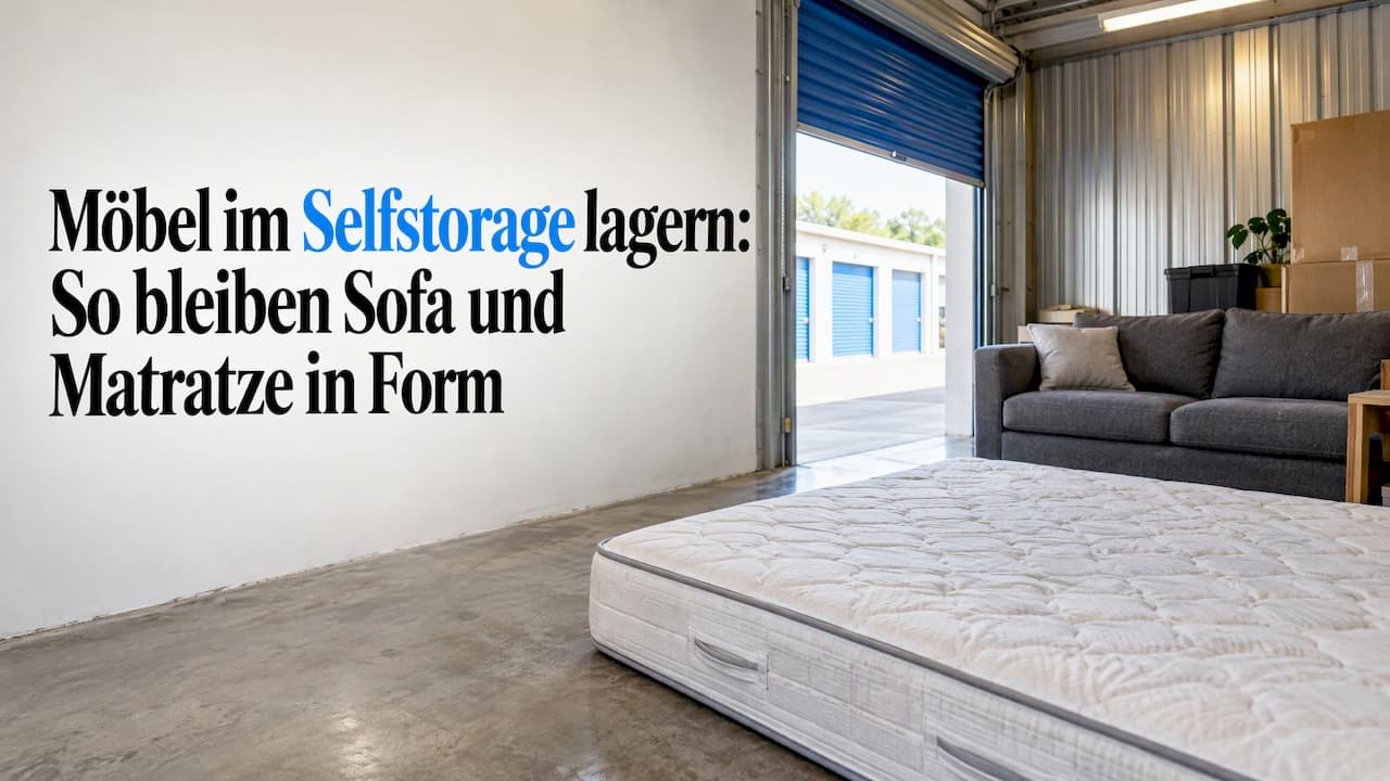Möbel im Selfstorage lagern: So bleiben Sofa und Matratze in Form