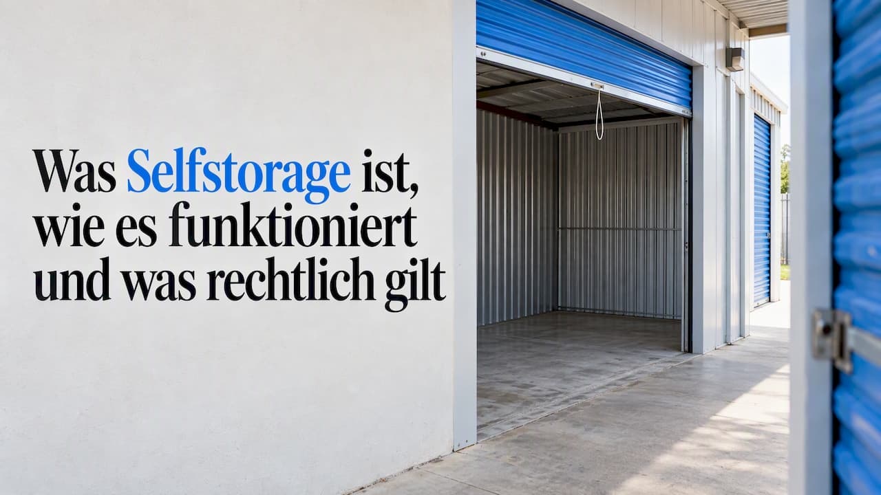 Was ist Selfstorage? Definition, Funktionsweise und Rechtslage