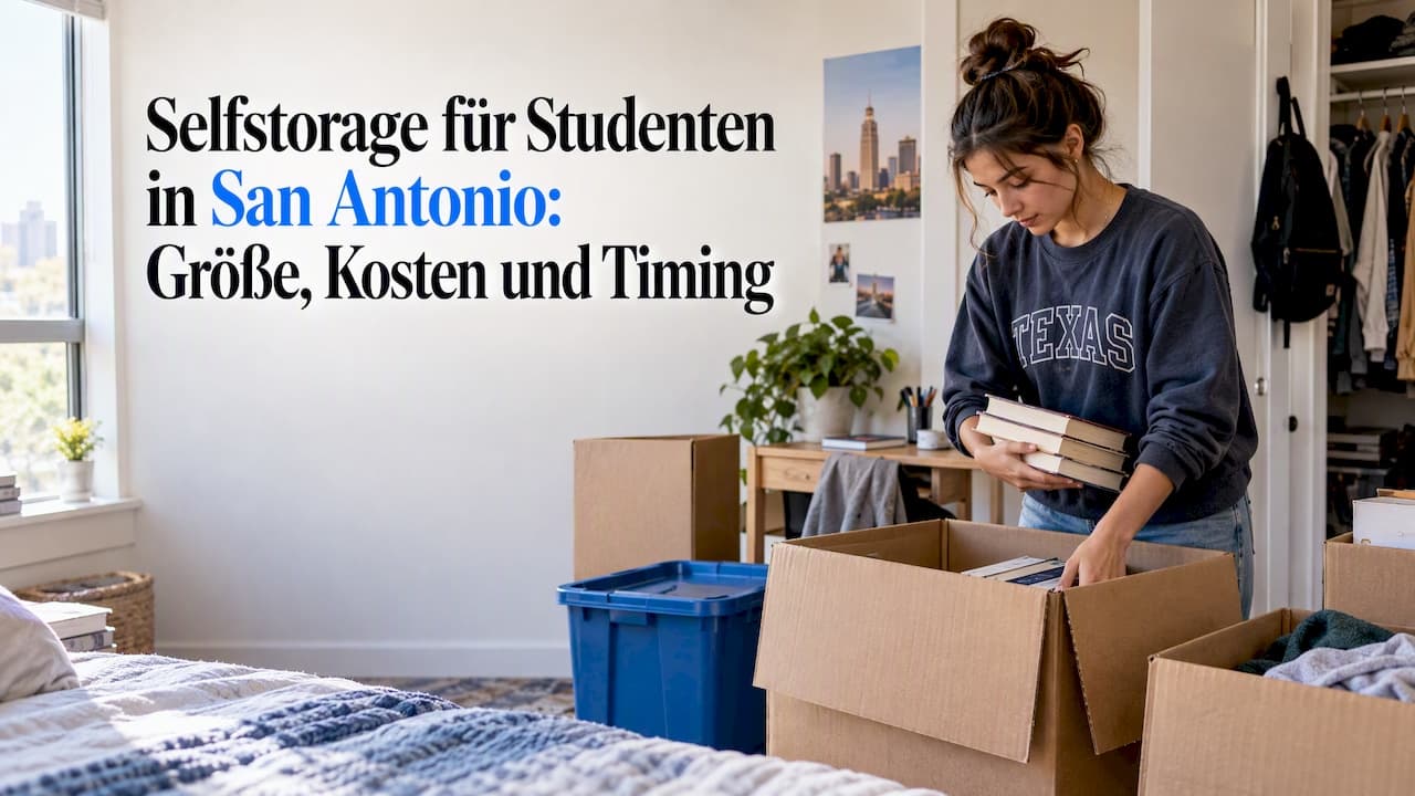 Selfstorage für Studenten in San Antonio: Größe, Kosten, Timing